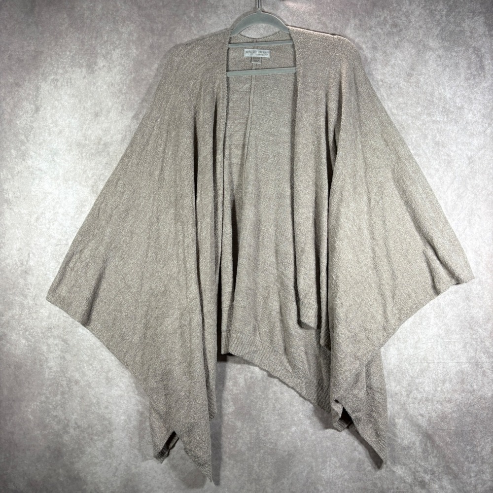 Barefoot Dreams Wrap Womens OS Taupe‎ CozyChic Lite Knit Poncho Casual Travel